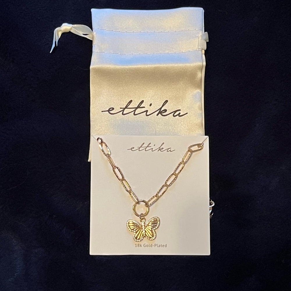 Ettika Gold-Plated Butterfly Necklace